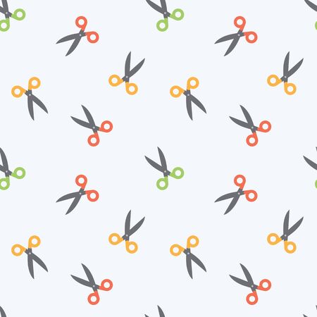 Seamless Scissors Background Pattern Decorationのイラスト素材