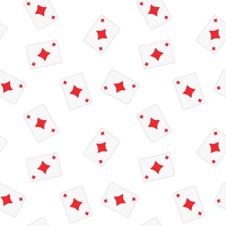 Seamless Playing Cards Diamonds Suit Pattern Background Tileのイラスト素材