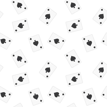Seamless Playing Cards Spades Suit Pattern Background Tileのイラスト素材