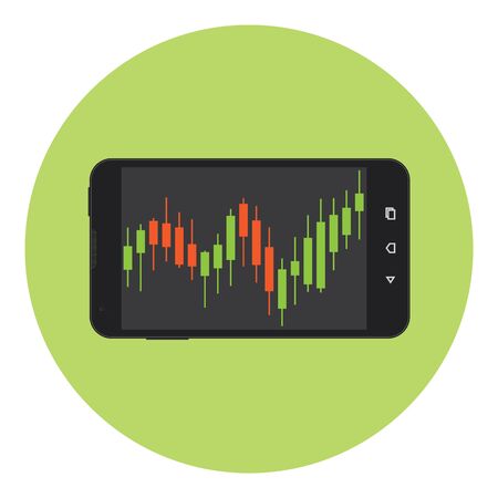 Mobile Stock Exchange Index Chartのイラスト素材