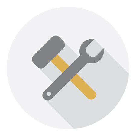 Wrench And Hammer Repair And Maintenance Toolsのイラスト素材