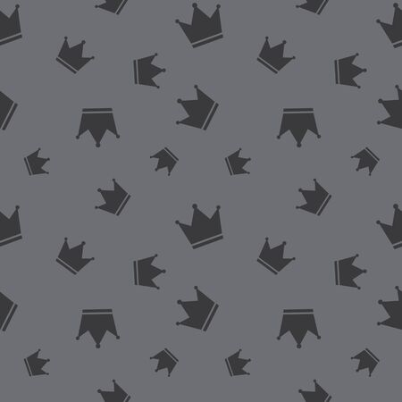 Seamless Crown King Attribute Background Patternのイラスト素材
