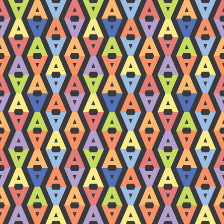 Seamless Colored Font Patter Backgroundのイラスト素材