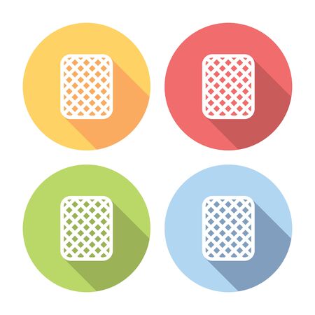 Cookie Sweet Snack Flat Style Design Icons Setのイラスト素材