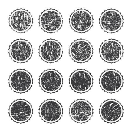 Document Stamp Label Seal Grunge Style Setのイラスト素材