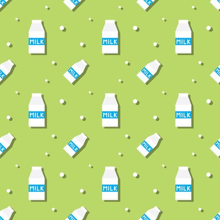 Milk Drink Carton Box Seamless Pattern Backgroundのイラスト素材