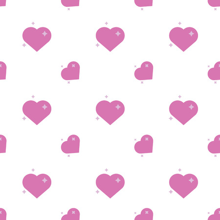 Hearts Of Love Magic Seamless Pattern Backgroundのイラスト素材
