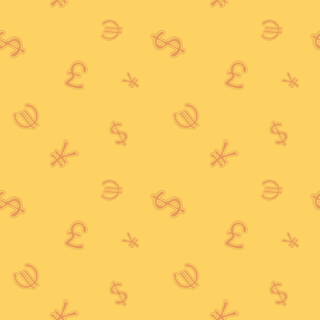 World Currency Money Symbol Seamless Pattern Backgroundのイラスト素材