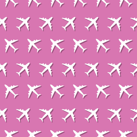 Airplane Commercial Aviation Sign Seamless Pattern Backgroundのイラスト素材