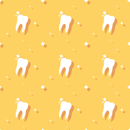 Dentist Molar Tooth Hygiene Seamless Background Patternのイラスト素材