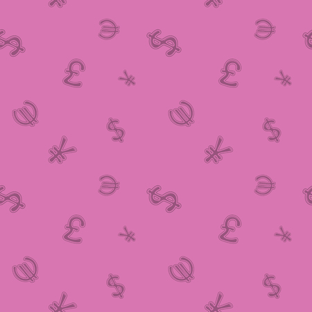 World Currency Sign Money Seamless Pattern Backgroundのイラスト素材
