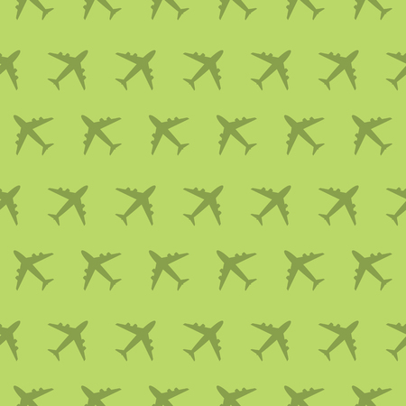 Airplane Commercial Flight Journey Seamless Silhouette Pattern Backgroundのイラスト素材
