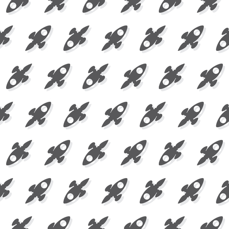Space Rocket Universe Explorer Seamless Pattern Clear Backgroundのイラスト素材