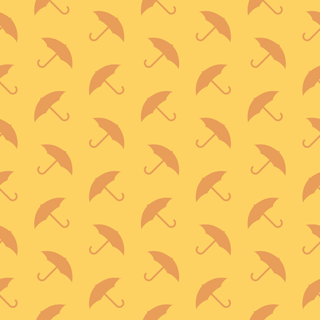 Umbrella Rain Protection Seamless Decorative Pattern Silhouette Backgroundのイラスト素材