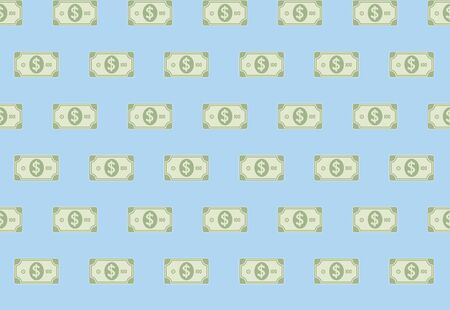 Dollar Cash Money Banknote Seamless Pattern Backgroundのイラスト素材