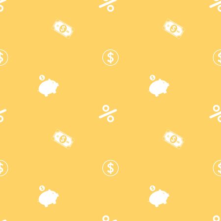 Financial Symbols And Money Seamless Background Patternのイラスト素材