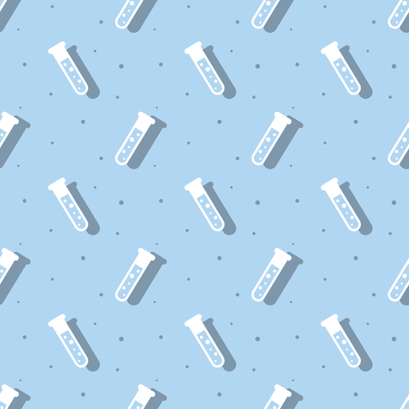 Science Flask Chemical Lab Research Seamless Background Patternのイラスト素材