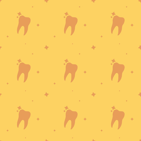Dentist Molar Tooth Hygiene Seamless Silhouette Background Patternのイラスト素材