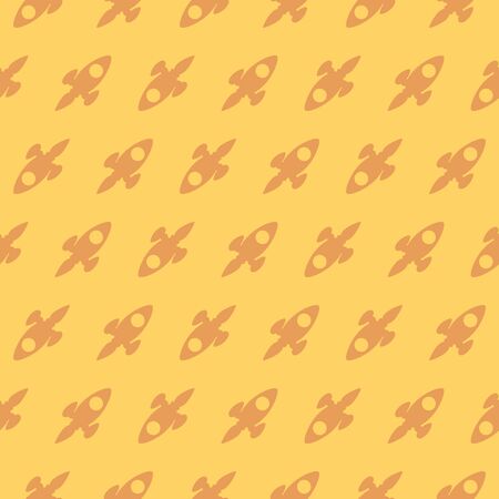 Space Rocket Planet Explorers Seamless Silhouette Pattern Backgroundのイラスト素材
