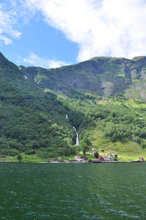 Norway,  Aurlandsfjord.の写真素材