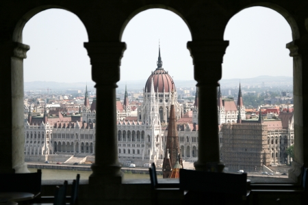 View on the Budapest Parliament Buildingの写真素材