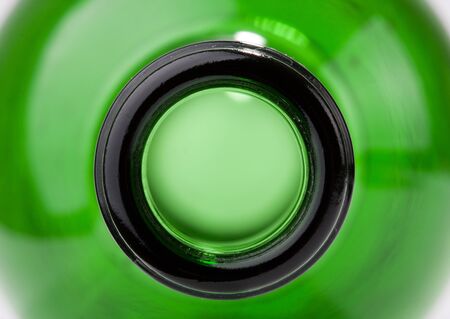 Close-up of green wine bottle. Extra close-upの写真素材