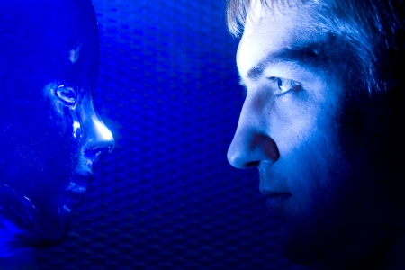 Man and Alienの写真素材