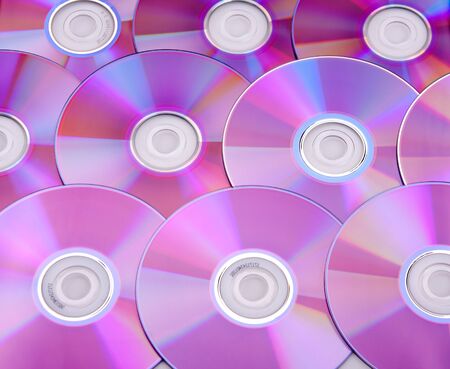 Close-up of CDs. Use for background or texture