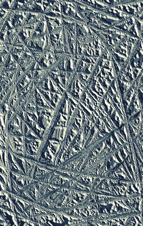 Obsolete scratched metal background. Toned