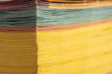 Close-up abstract view of yellow pages bookの写真素材