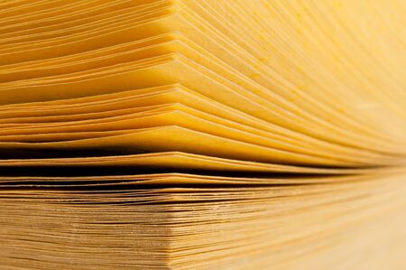 Close-up abstract view of yellow pages bookの写真素材