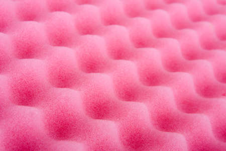 Close-up of pink cleaning sponge. Perspective viewの写真素材