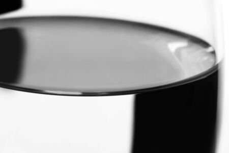 Close-up of crystal purity glass of waterの写真素材