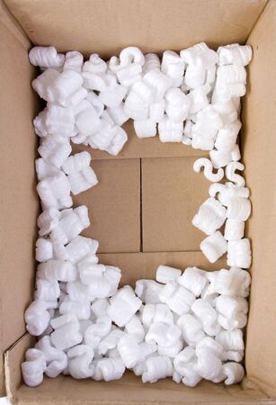 Opened delivery boxの写真素材