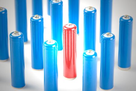 Leadership concepts. Special red batteryの写真素材
