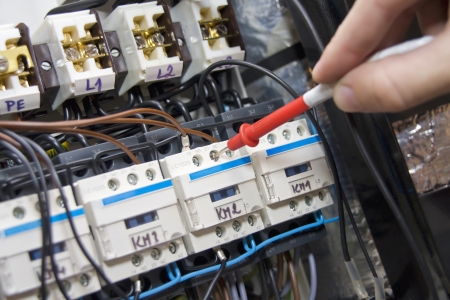 Electrician at work