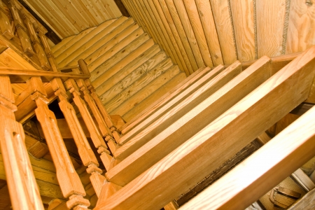 Wood stairwayの写真素材
