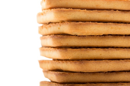 Stack of square homemade cookies