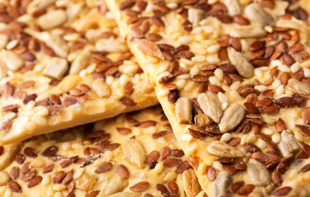 Close-up of cracker cookiesの写真素材
