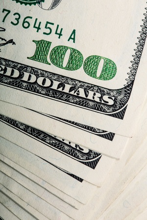 Stack of $100 dollar billsの写真素材