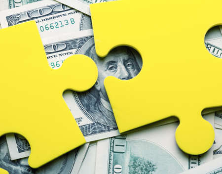 Jigsaw puzzle with Franklin looking at youの写真素材