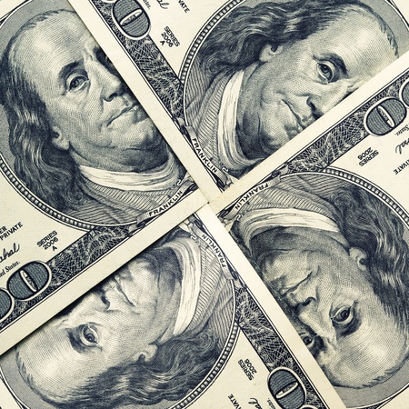 Background of $100 dollar bills