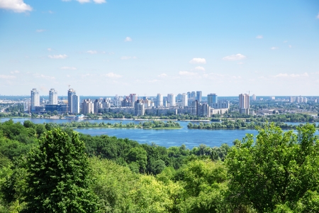 Panoramic view of skyline of Kiev, Ukraineの写真素材