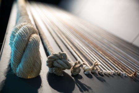 Set of assorted industrial ropes