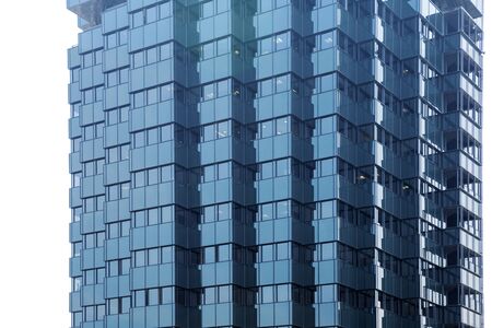 Futuristic office building isolated on white