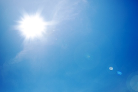 Clear blue sky at summer dayの写真素材