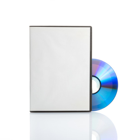 Blank dvd with cover on white 
