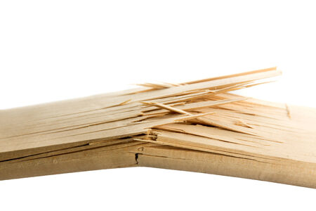 Macro of broken wooden plankの写真素材