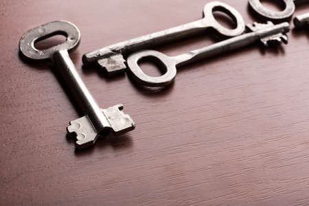 Macro of keys lie on the table