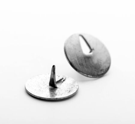 Drawing iron pins isolated on white background